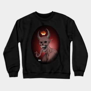 Demon with hellfire crown Crewneck Sweatshirt